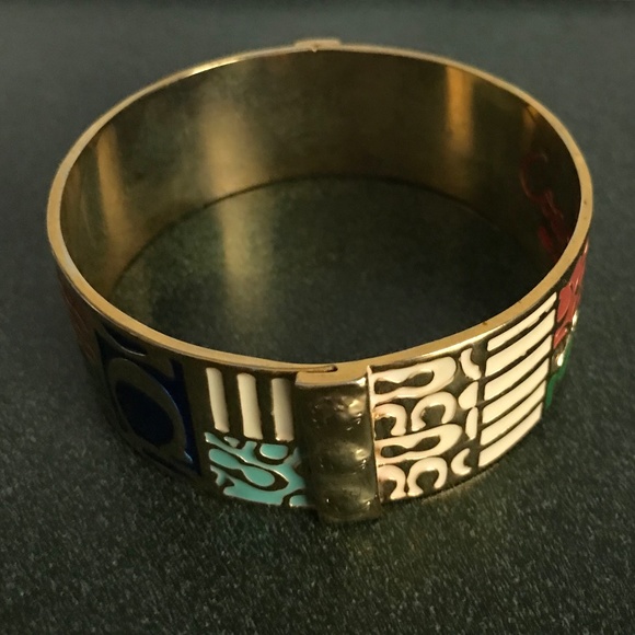 Coach Signature C Gold Bangle Bracelet 1” - Picture 4 of 15